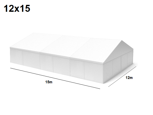 TENTino Velkokapacitní párty stan 12x15 m Stav stanu: BAZAROVÝ