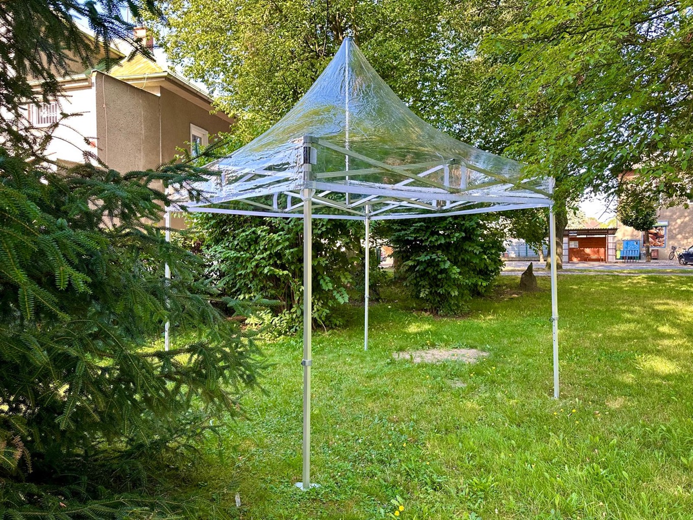 STŘECHA NA STAN 3x3 m TRANSPARENT EXTRA HIGH ROOF