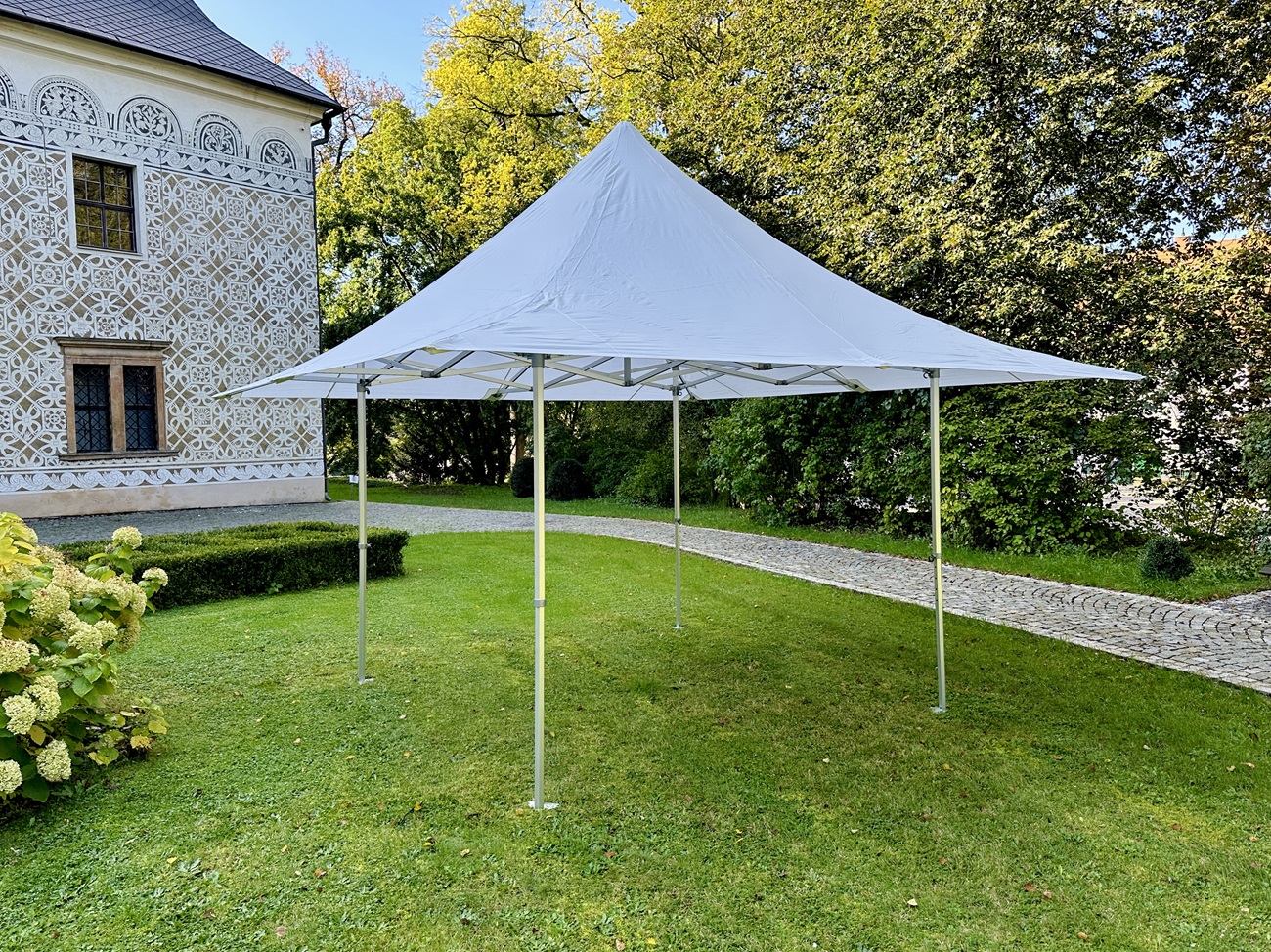 Nůžkový párty stan 3x3 m TENTino BH FLY TENT (bez bočnic) Barva opláštění: 1A - BÍLÁ